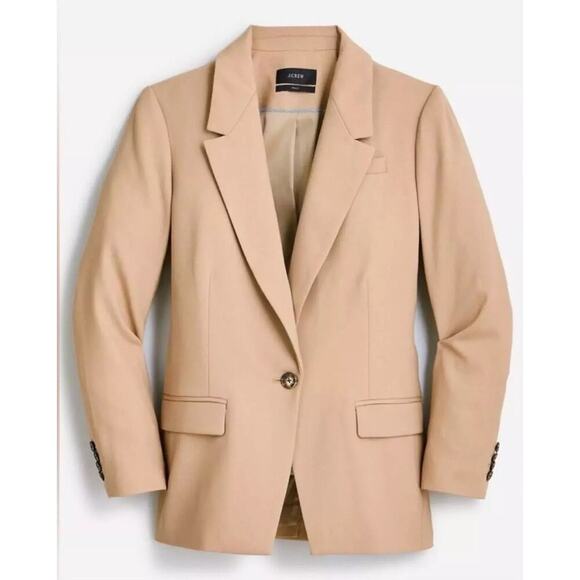 J crew Jackets & Blazers - J crew Willa Virgin wool Blend Italian Fabric Tan Blazer size 2